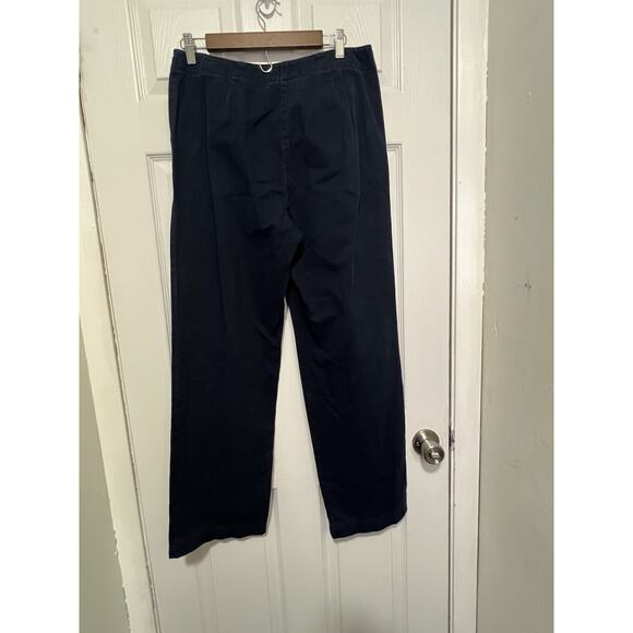 Ralph Lauren Woman’s Size 8 High Wast Wide Leg Blue Trouser Gold Button Nautical - Picture 2 of 13